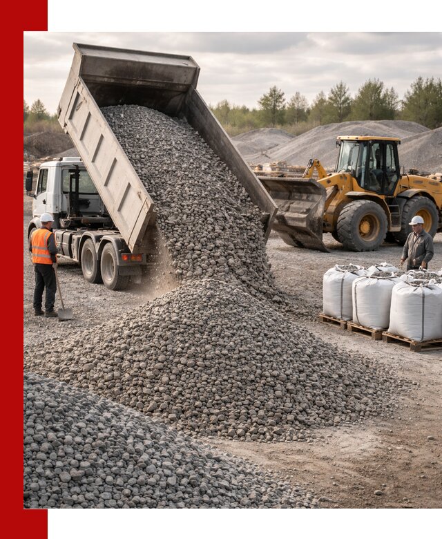 Бетонный щебень фракция 5–20 с доставкой в Одинцово