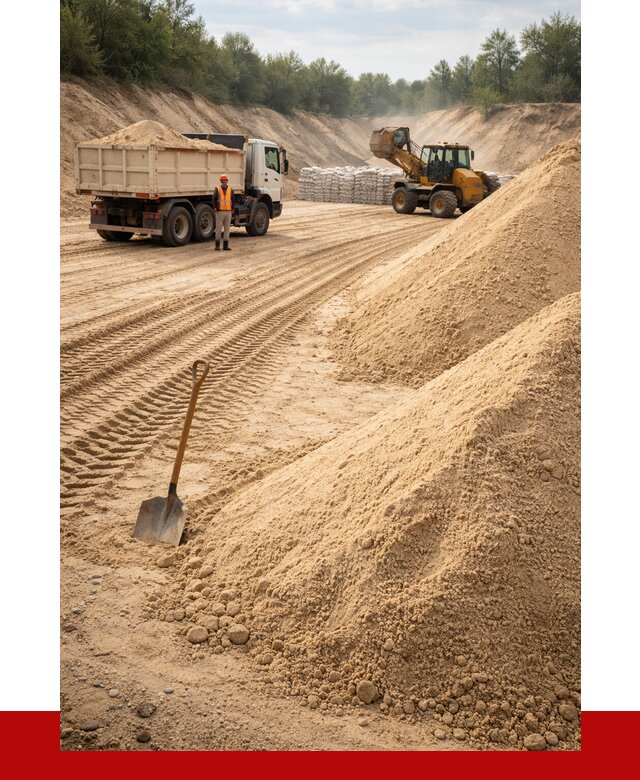 Карьерный песок мелкозернистый в Одинцово от 9320 р. | ПРОНЕРУДДнц