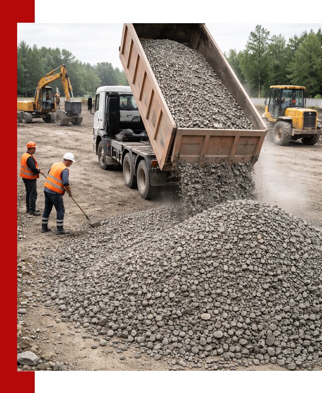 Доставка гравия фракции 40-70 в Одинцово оптом и в розницу