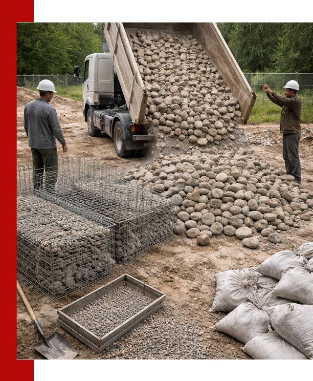 Камень для габионов фракция 70–151 в Одинцово