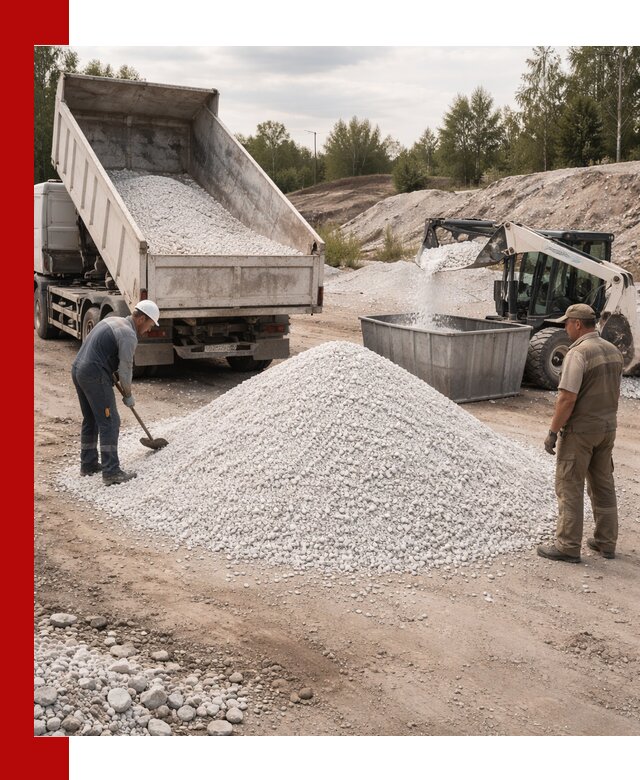 Доставка и продажа белой мраморной крошки в Одинцове
