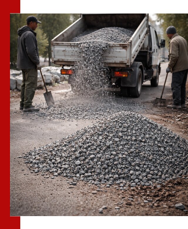 Гранитная крошка для посыпки дорог и тротуаров в Одинцово