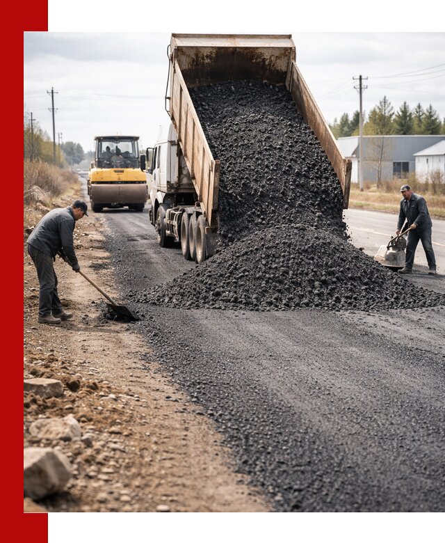 Асфальтовая крошка для дорог в Одинцово — поставка и доставка